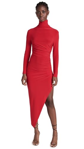 Amazon.com: Norma Kamali Women's Long Sleeve Turtleneck Side Drape